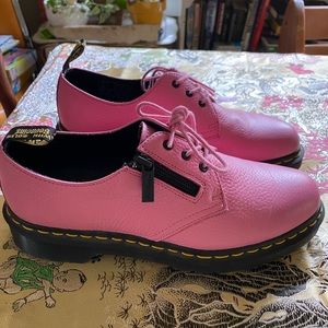 Pink Dr Martens Aunt Sally oxfords